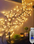 1.8m/5.9Ft Enchanted Willow Vine Lights with 96 LEDs, designed for indoor home decor, creating a magical and aesthetic ambiance for holidays, Christmas, and Halloween.