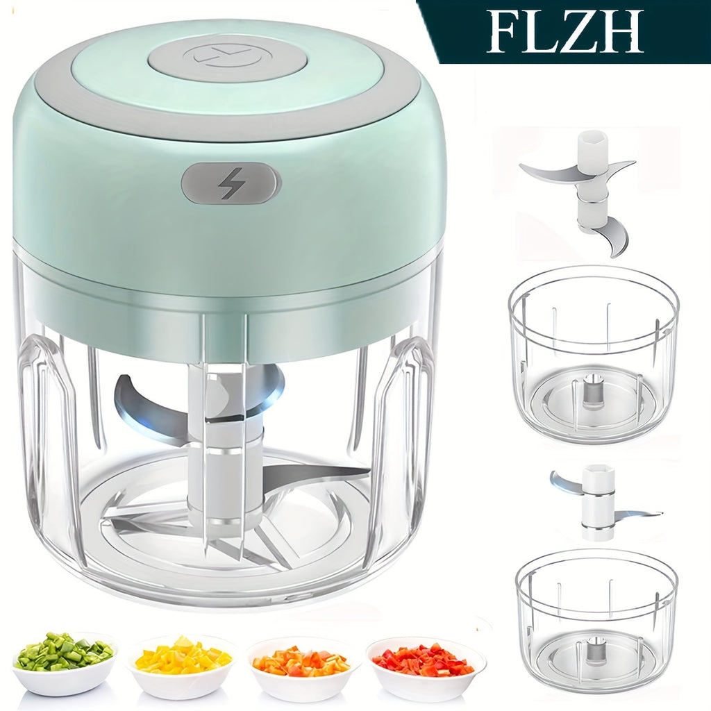 Compact Wireless Electric Food Chopper  Garlic Crusher  USB Powered