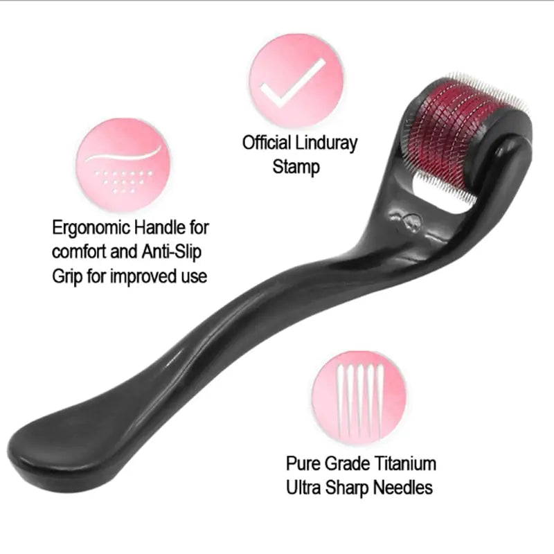 Titanium derma roller Microneedle roller Skin care tool Derma roller for face Micro-needle roller Facial rejuvenation roller Collagen induction therapy roller Skin needling roller Acne scar treatment roller Anti-aging derma roller