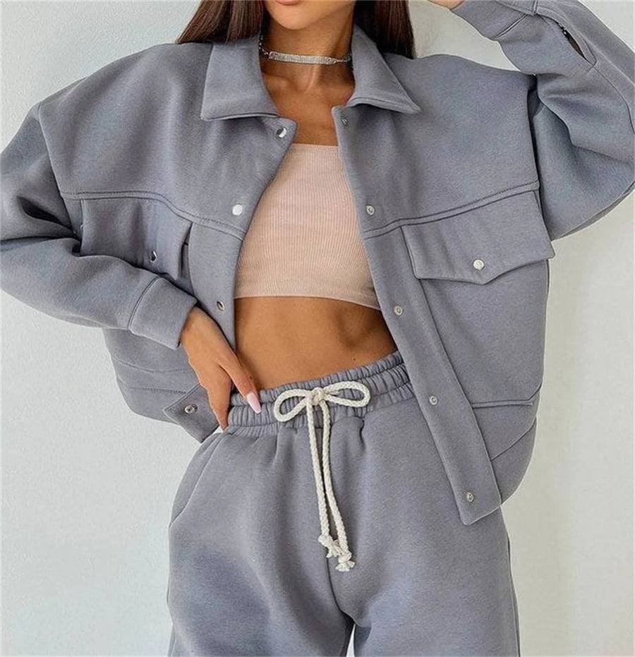 Fashion Baseball 2 Piece Set Tracksuits Baseball Uniform Sports Suit Sweatsuits Women Set Sportswear Korean Chandals Para Mujer