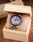 Luxury Wooden Chronograph Watch for Men