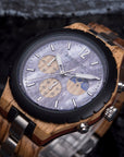 Luxury Wooden Chronograph Watch for Men