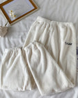 Winter soft velvet pajamas set Cozy velvet sleepwear for winter Velvet pajama set for cold weather comfort Luxurious winter loungewear in velvet Soft and plush velvet pajamas for chilly nights Warm velvet sleep set for winter nesting Stylish velvet pajamas for cold weather relaxation Comfortable winter pajama set in velvet fabric Velvet sleepwear ensemble for cozy nights in Winter velvet pajamas with matching top and bottoms