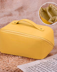 Large-Capacity Leather Cosmetic Bag