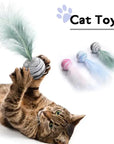 Cat Toy Feather Ball