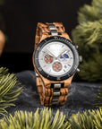 Luxury Wooden Chronograph Watch for Men