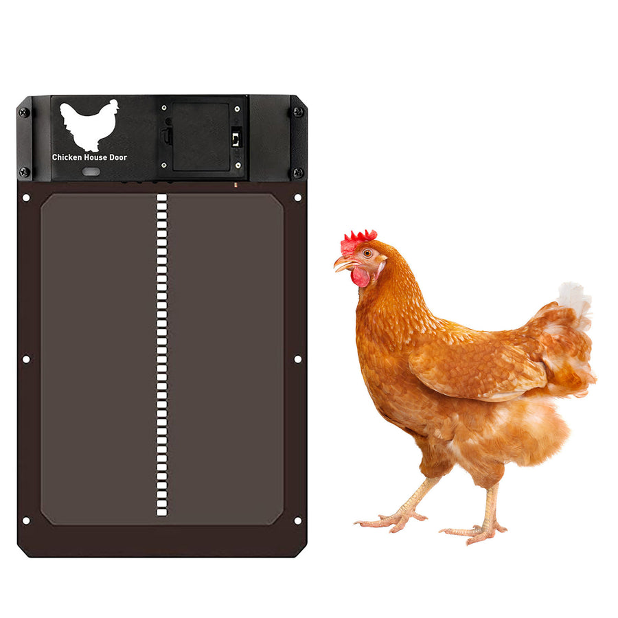 Automated chicken coop door Automatic poultry door opener Convenient coop door solution Programmable chicken door Hands-free coop management Smart chicken coop accessory Secure automatic door for chickens Customizable coop door opener Hassle-free poultry access Efficient chicken coop door system