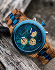 Luxury Wooden Chronograph Watch for Men