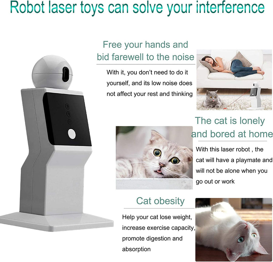Automatic laser toy Interactive pet toy Laser beam pet toy Hands-free pet entertainment Adjustable laser settings Safe laser toy for pets Auto laser chase toy Engaging pet exercise toy Stimulating pet playtime device Convenient pet entertainment solution