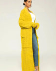 Drop Shoulder Maxi Sweater Cardigan