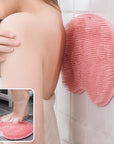 Bath mat back massage brush Silicone massage bristle mat Shower exfoliating mat Spa-like bath experience Non-slip massage bath mat Relaxing shower accessory Rejuvenating bath brush Silicone bristle shower mat Shower safety and comfort Self-care shower essential