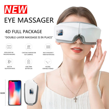 Eye relaxation technology Smart eye massage device Advanced eye care innovation Airbag compression therapy Vibration massage for eye strain Intelligent eye massager 4D eye relaxation solution Eye fatigue relief device Innovative eye care gadget Smart technology for eye wellness