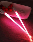 LED chopsticks Lightsaber utensils Novelty dining Geeky gadgets Futuristic tableware Star Wars chopsticks Illuminated dining Sci-fi kitchenware Fun food accessories Glow-in-the-dark chopsticks