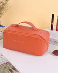 Large-Capacity Leather Cosmetic Bag