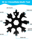 Multi-function snowflake tool Portable multitool Snowflake-shaped tool 18-in-1 multitool Compact snowflake tool Outdoor adventure tool Handy pocket tool Stainless steel multitool Versatile snowflake tool All-in-one snowflake gadget