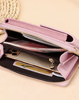 PU Leather Ladies Wallet Crossbody Bag