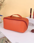 Large-Capacity Leather Cosmetic Bag