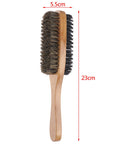 Men Boar Bristle Wooden Hair Brush