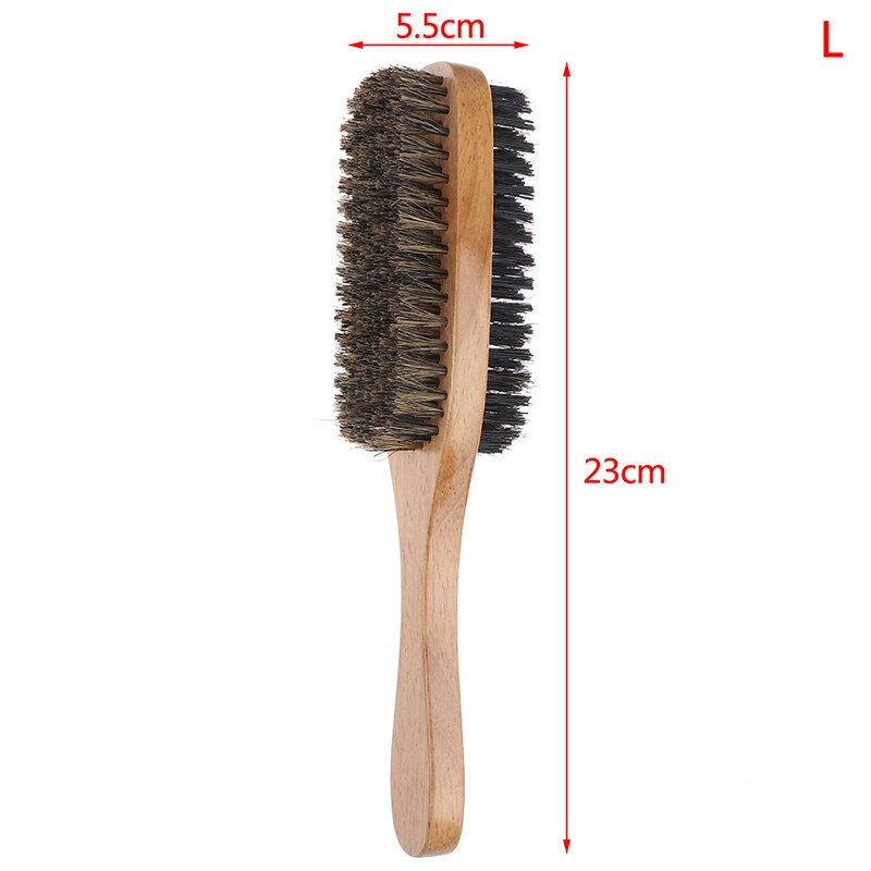 Men Boar Bristle Wooden Hair Brush