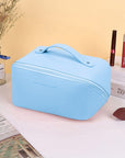 Large-Capacity Leather Cosmetic Bag