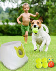 Automatic ball launcher for dogs Interactive fetch toy Dog ball throwing machine Pet ball launcher Indoor/outdoor dog toy Adjustable launching distances Interactive playtime for dogs Auto-fetch device for pets Dog exercise equipment Fun ball game for dogs