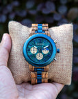 Luxury Wooden Chronograph Watch for Men