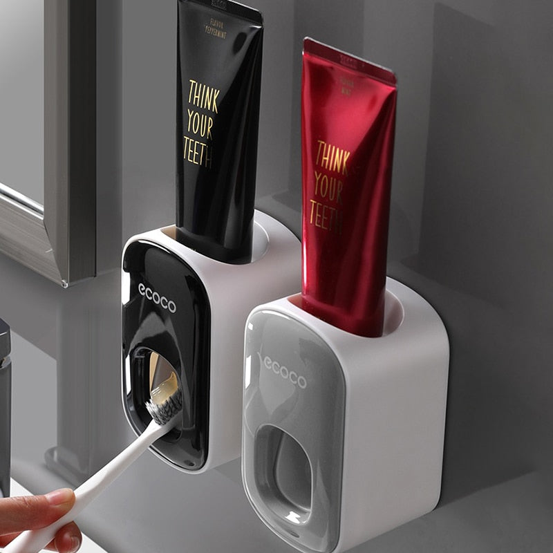 Automatic Toothpaste Dispenser Wall-Mount Toothpaste Holder Hands-Free Toothpaste Squeezer Sensor-Operated Toothpaste Dispenser Wall-Mounted Toothpaste Pump Touchless Toothpaste Dispenser Adhesive Toothpaste Holder Bathroom Toothpaste Organizer Space-Saving Toothpaste Dispenser Convenient