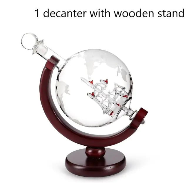 Whiskey decanter globe wine aerator glass set Globe-shaped whiskey decanter with wine aerator and glasses Elegant glassware set for whiskey and wine enthusiasts Decorative globe decanter with built-in wine aerator Stylish whiskey decanter set with accompanying wine glasses Unique globe-shaped decanter and aerator glassware set Luxury barware set for serving whiskey and aerating wine Premium glass set for whiskey and wine aficionados Globe decanter with integrated wine aerator and matching glasses