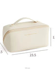 Large-Capacity Leather Cosmetic Bag