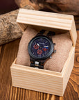 Luxury Wooden Chronograph Watch for Men