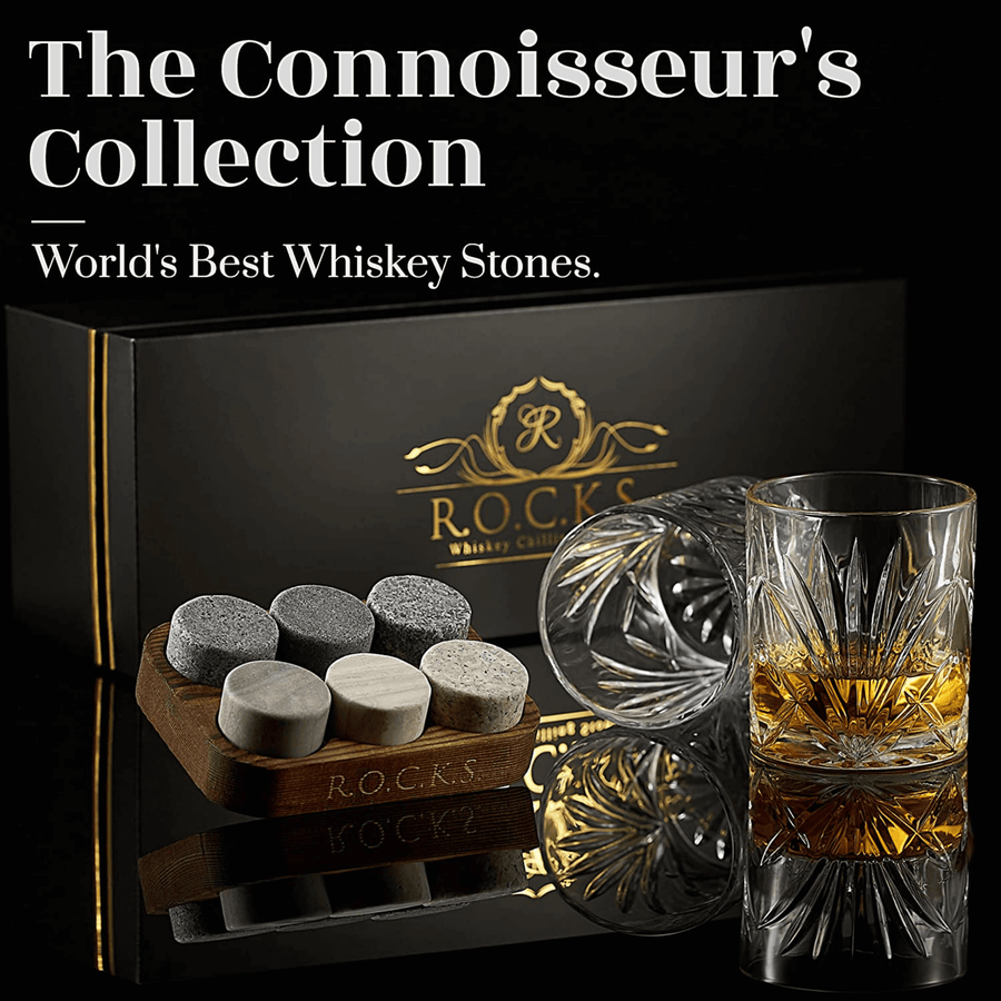 Connoisseur's whiskey set Whiskey stones and glass set Whiskey enthusiast gift Whiskey lover's gift set Whiskey aficionado set Premium whiskey accessories Whiskey stones and palm glass set Whiskey connoisseur's collection Palm glass and stones set Luxury whiskey gift set