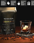 Gourmet gift set Whiskey stones and coffee set Whiskey lover's gift set Bourbon barrel aged coffee Premium coffee and whiskey stones set Gourmet whiskey and coffee gift set Bourbon-infused coffee gift set Whiskey stones and gourmet coffee set Luxury whiskey and coffee gift set Coffee lover's whiskey gift set