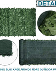 Faux Ivy Privacy Fence Shade Cloth Backing 120"L x 40"H 33SQ FT
