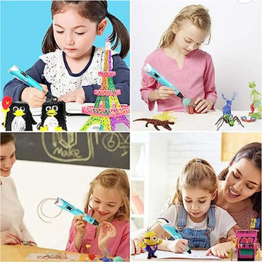 3D pen Children's art supplies Creative tools for kids Child-friendly 3D printing Educational toys Kids' crafts Artistic gadgets for children Hands-on learning Safe art tools for kids Innovative toys for creativity