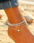 Women's fashion love heart ankle bracelet, Heart-shaped anklet for women's fashion, Stylish ankle bracelet with heart charm, Feminine love heart ankle accessory, Women's trendy ankle bracelet with heart design, Fashionable anklet with heart pendant, Chic ankle jewelry with love heart detail, Elegant ankle chain with heart charm for women, Women's delicate love heart anklet, Trendy ankle accessory with heart motif for fashion-forward women,