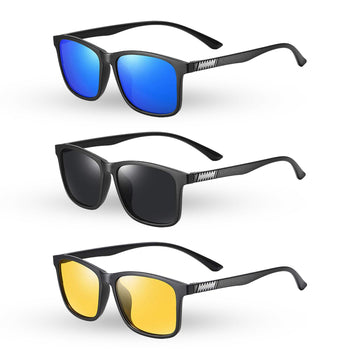 A sleek pair of classic aviator polarized sunglasses with anti-glare lenses and UV protection, perfect for outdoor use.