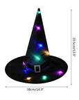 Witch hat with LED light Light-up witch hat for Halloween LED illuminated witch hat Glowing Halloween witch hat Witch costume accessory with lights LED witch hat for spooky night vibes Illuminated hat for witchy costumes Lighted Halloween witch hat for parties Glowing accessory for witch costumes LED light-up hat for Halloween festivities