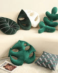 Green Leaf Plush Pillows