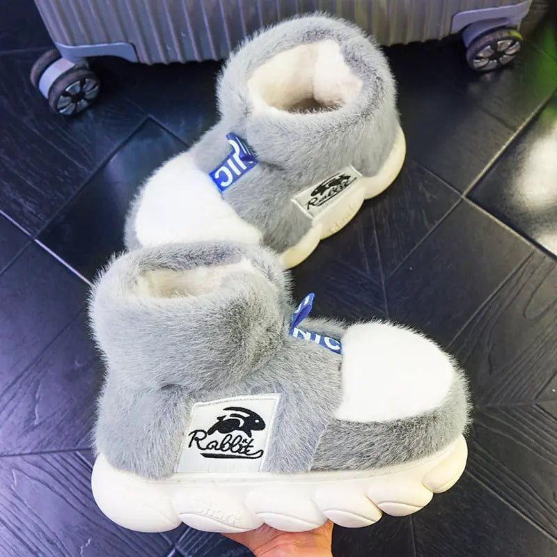 Warm plush lining slippers Cozy fur-lined slippers Fuzzy slip-ons for warmth Soft fleece-lined house slippers Winter indoor slippers with plush lining Comfortable faux fur slippers Fluffy bedroom slippers for cold nights Snug slip-on shoes with plush interior Toasty warm slippers for chilly evenings Comfy fur-trimmed slippers