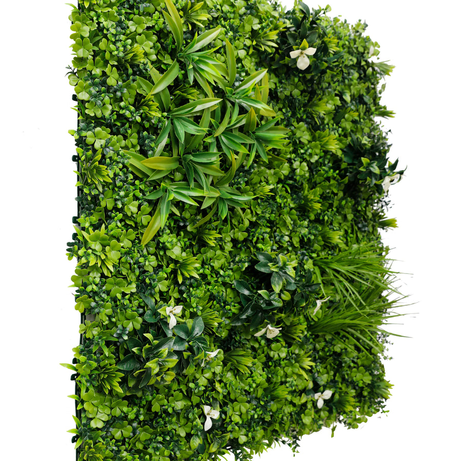 Sample Panel of White Oasis Artificial Vertical Garden (Small Sample) UV Resistant