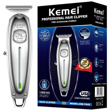 Mens Lithium Beard Trimmer with adjustable length settings, waterproof design, and self-sharpening blades for precision grooming.
