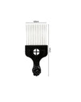 Static-free afro pick comb Metal detangling comb Afro hair styling tool Anti-frizz metal pick comb Durable afro comb for curls Wide-tooth metal pick Afro hair care essential Stylish metal hair comb Static-resistant hair pick Metal pick for natural hair