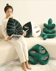 Green Leaf Plush Pillows