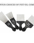 Static-free afro pick comb Metal detangling comb Afro hair styling tool Anti-frizz metal pick comb Durable afro comb for curls Wide-tooth metal pick Afro hair care essential Stylish metal hair comb Static-resistant hair pick Metal pick for natural hair