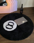 Billiards-inspired rug design Fun and stylish home decor Vibrant 8 ball rug for game rooms Eye-catching area rug for bedrooms Playful accent rug for living areas High-quality rug with 8 ball motif Unique rug for billiards enthusiasts Conversation-starter home accessory Comfy rug for game nights Stylish addition to any room