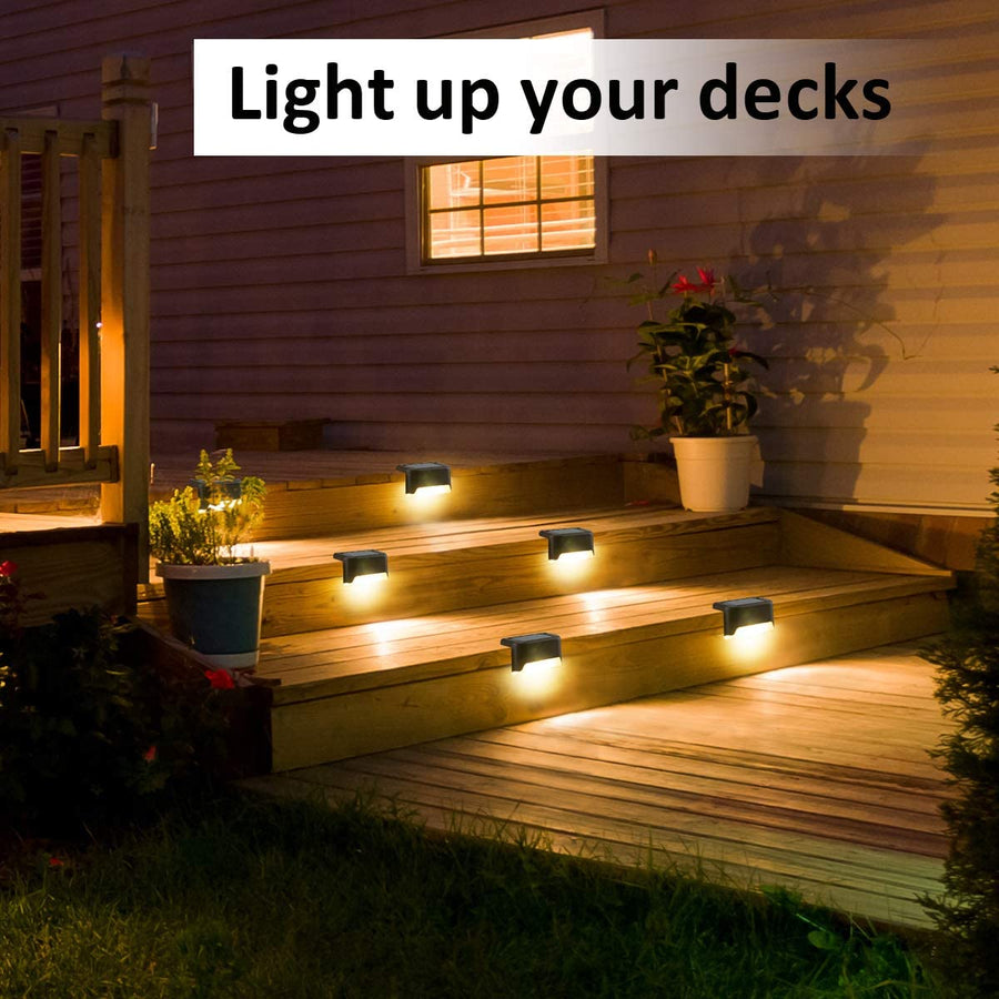 Waterproof solar deck step lights Solar-powered outdoor step lights Waterproof LED deck lights Solar deck lighting for steps Weather-resistant solar step lights Outdoor solar lights for deck stairs Solar-powered pathway lights Waterproof outdoor lighting for decks Solar deck rail lights LED step lights with solar power