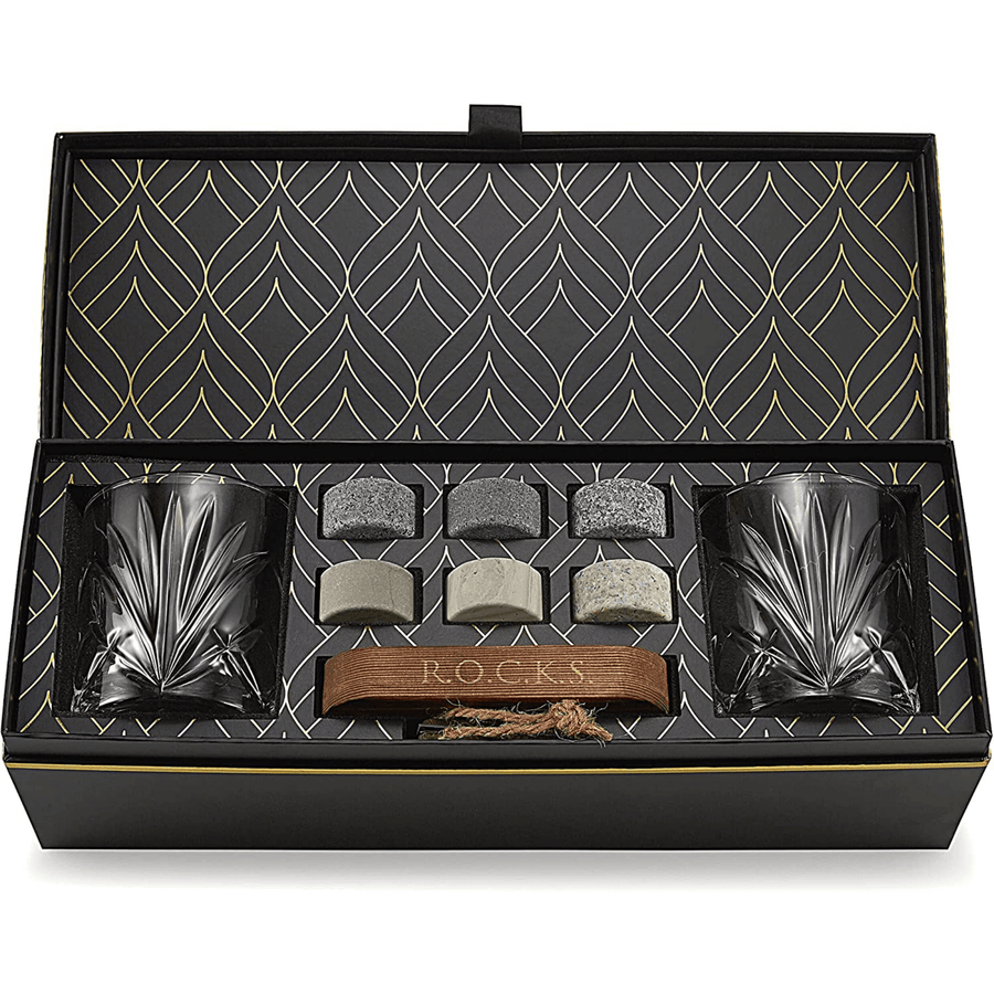 Connoisseur's whiskey set Whiskey stones and glass set Whiskey enthusiast gift Whiskey lover's gift set Whiskey aficionado set Premium whiskey accessories Whiskey stones and palm glass set Whiskey connoisseur's collection Palm glass and stones set Luxury whiskey gift set