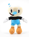 Cuphead merchandise Collectible plushies Video game plush dolls Cuphead characters Cartoon plush toys Mugman plushies Cute game character dolls Cuphead fan merchandise Stuffed Cuphead figures Animated plush collectibles