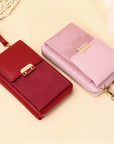 PU Leather Ladies Wallet Crossbody Bag