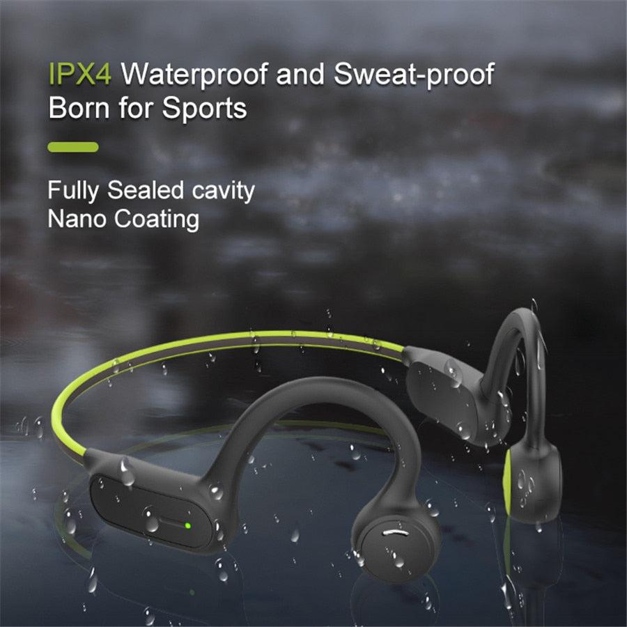 Bone conduction headphones Open ear audio headset Waterproof headphones Outdoor audio gear Bone conduction technology Ambient noise awareness Secure fit headphones Workout audio headset Innovative audio solution Waterproof bone conduction headset